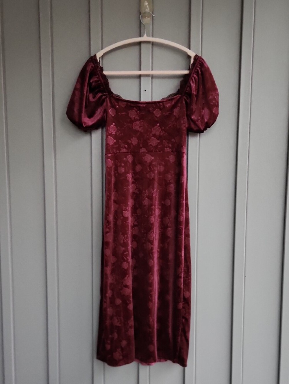 Francesca's Elisa Floral Velvet Midi Dress XS - Picture 6 of 7